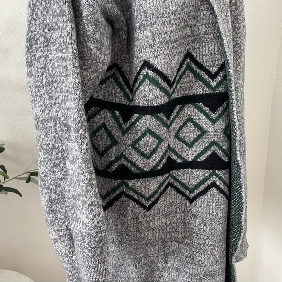 Anthropologie Aztec Cardigan Grey green Sunday in Brooklyn XS - Picture 2 of 8